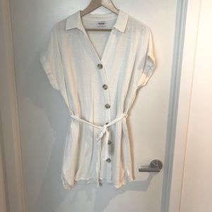 White linen dress / swim coverup